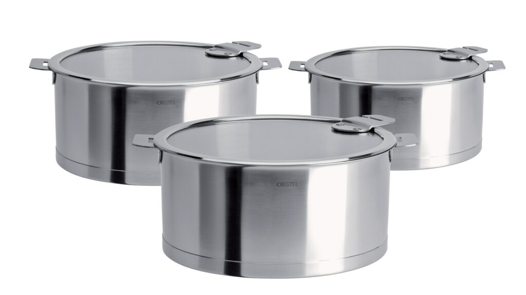 Casseroles Cristel, set de trois