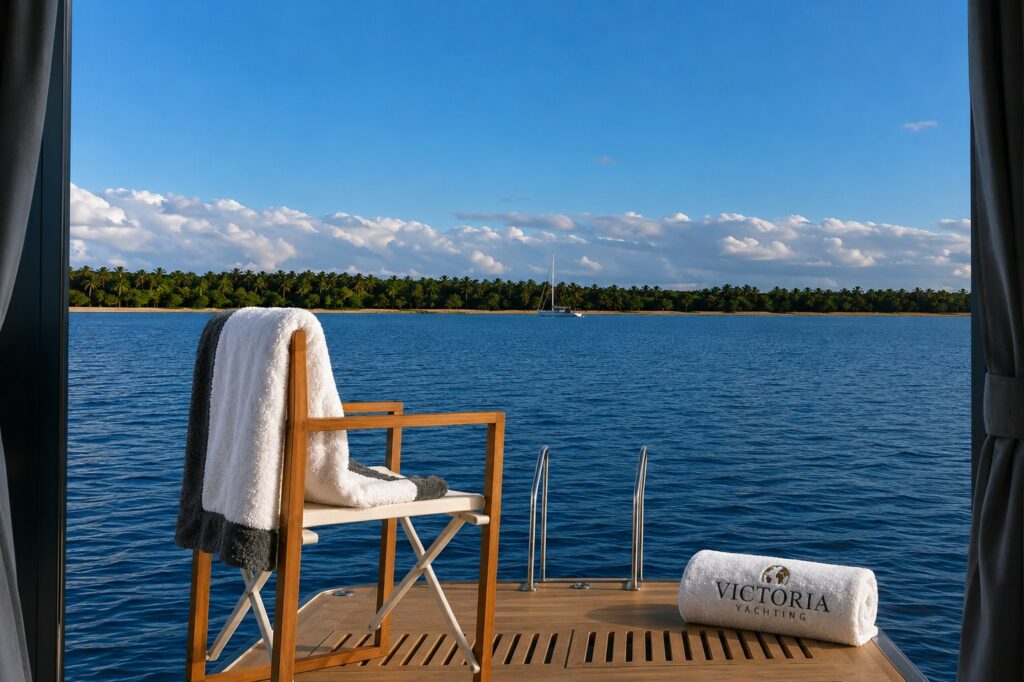 Draps de pont Victoria Yachting, sur le pont, coloris blanc