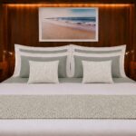 Linge de lit bateau Capri, vue de face