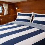 Linge de lit bateau Newport, vue de côté