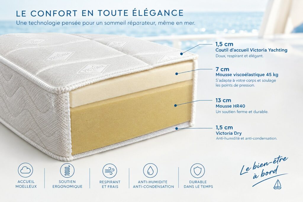Matelas mémoire de forme Galapagos, composition
