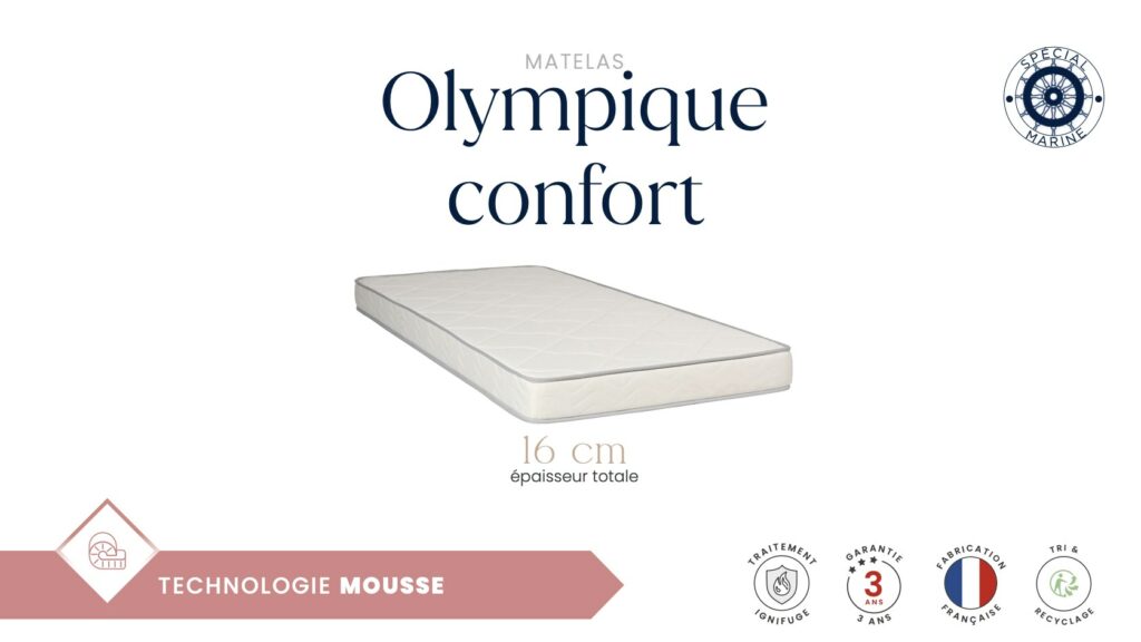 Matelas non-feu SOLAS, Olympique confort