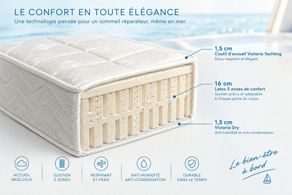 Matelas latex Seychelles, composition