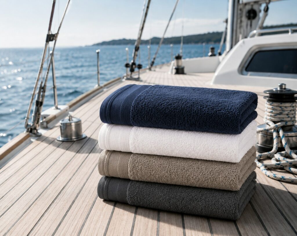 Serviettes de toilette Victoria Yachting, pile de coloris